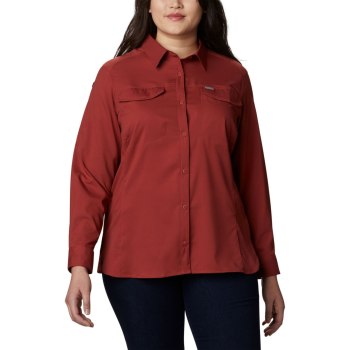 Columbia Ženske Košulje - Silver Ridge Lite Long Sleeve Plus Size Crvene | GSPA-06849